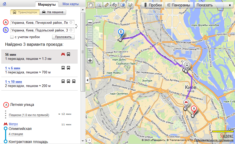 Карта построить маршрут на общественном транспорте