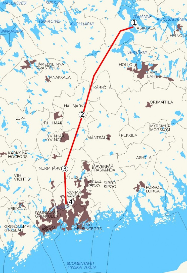 longest tunnels Finland