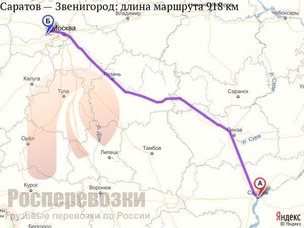 Карта москва саратов на машине маршрут