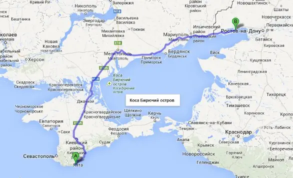Евпатория крымский мост расстояние